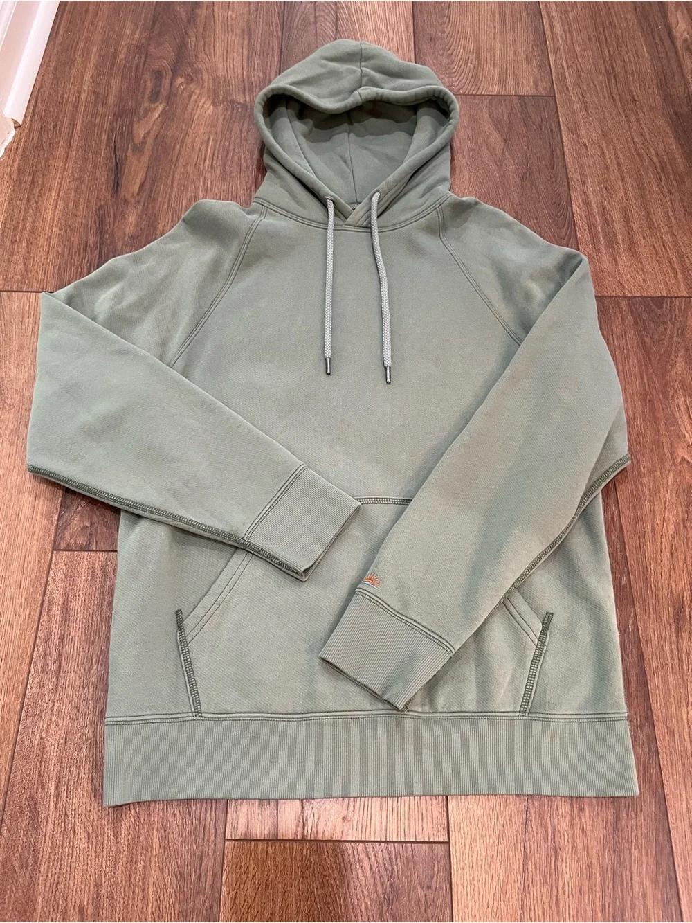 Faherty High Standard Fleece Hoodie Organic Pima Cotton Aspen Green Size‎ Small
